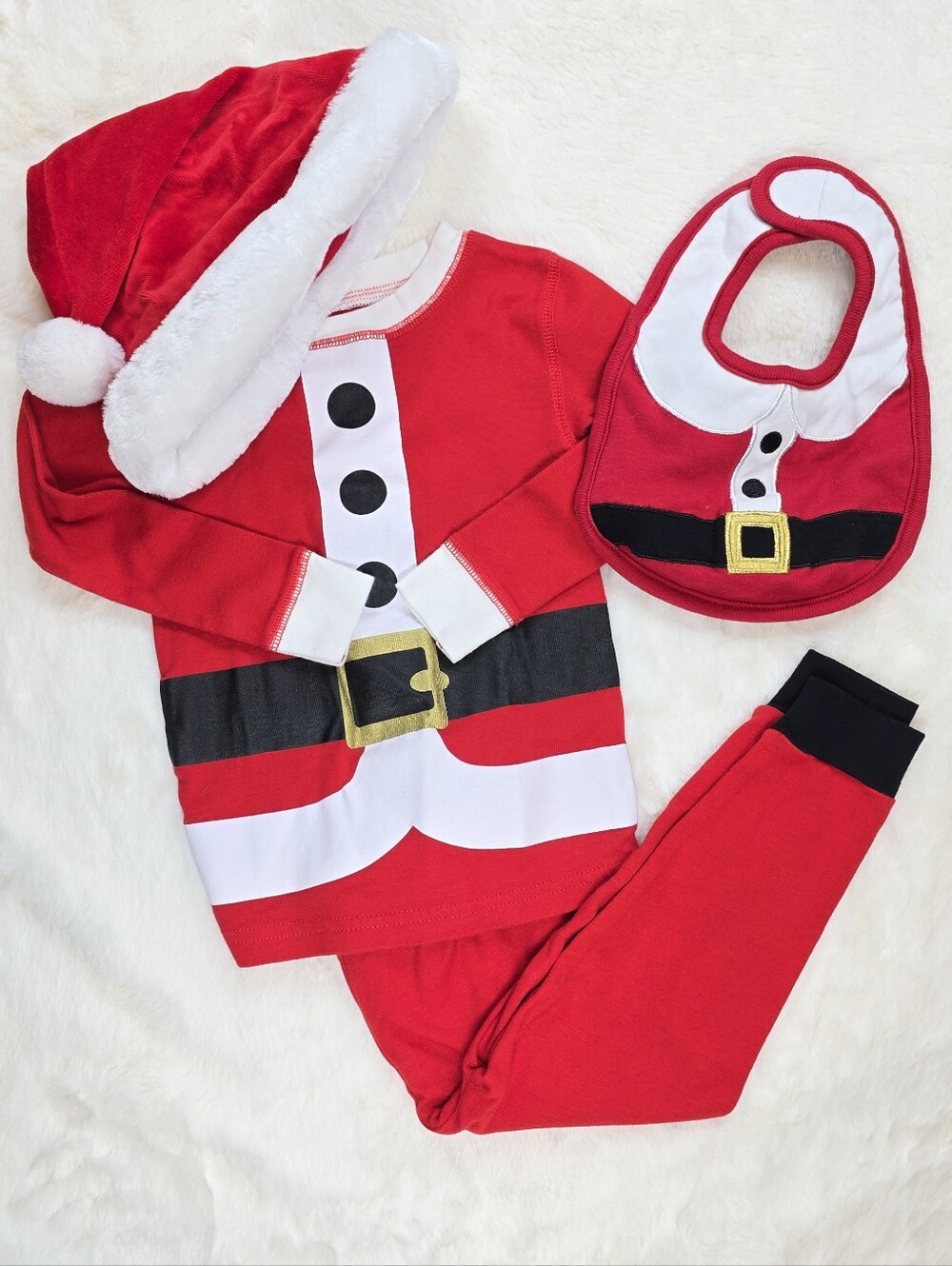 Carter's Red and White Santa-Style Kids Matching Set